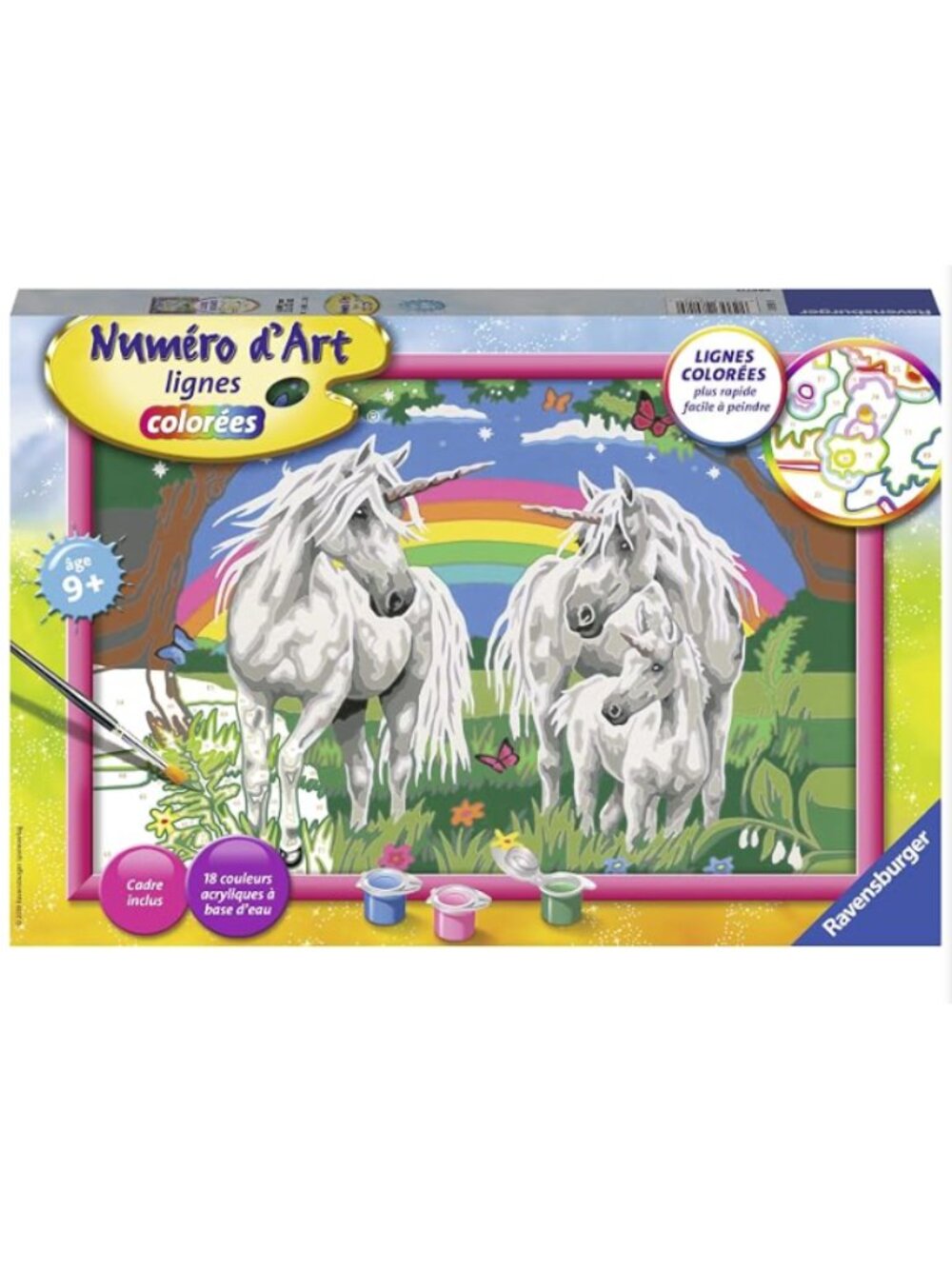Ravensburger Unicorns Paint by Numbers Kit (French Version)